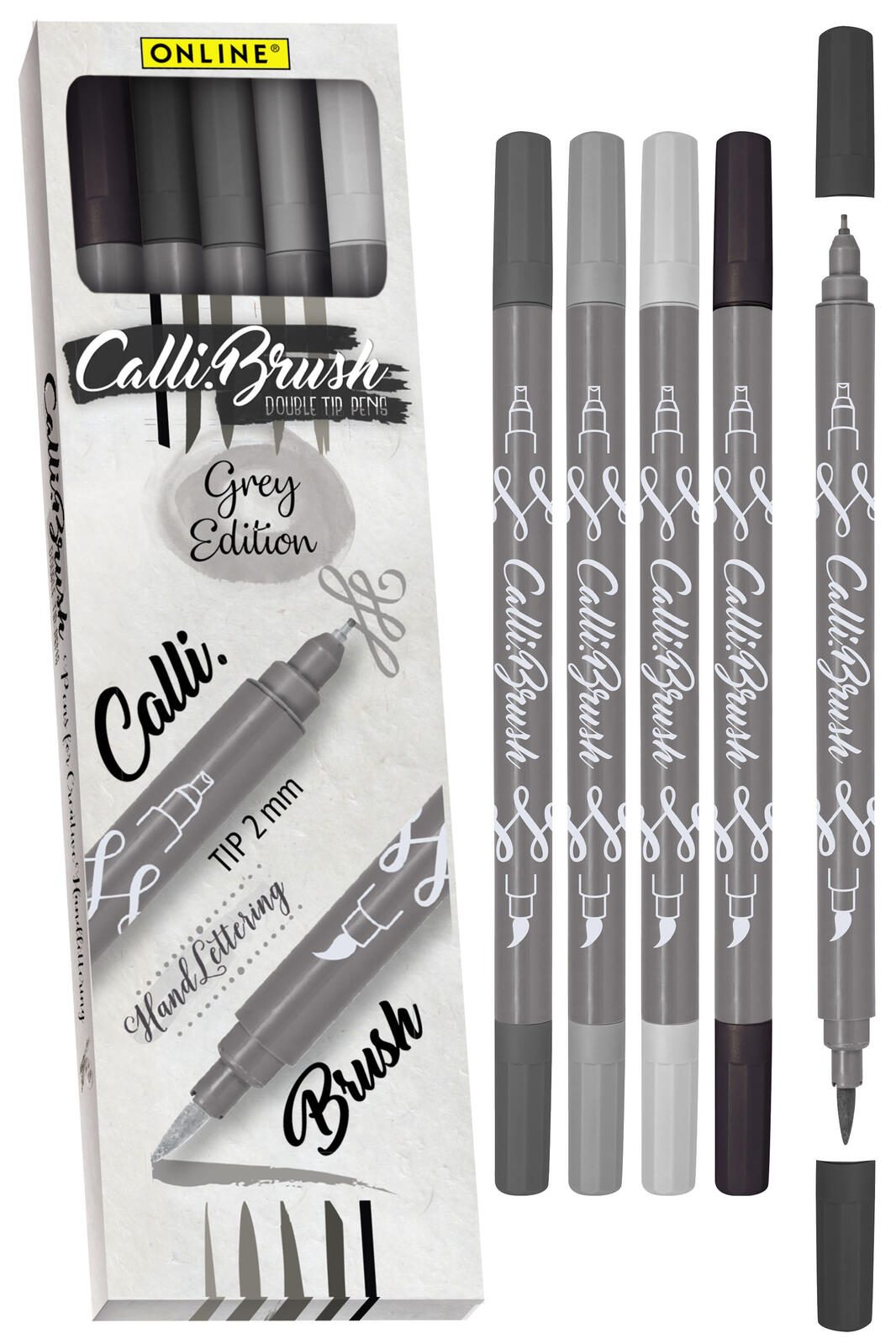 ONLINE® Brush-Pens Mehrfarbig 2.0 mm