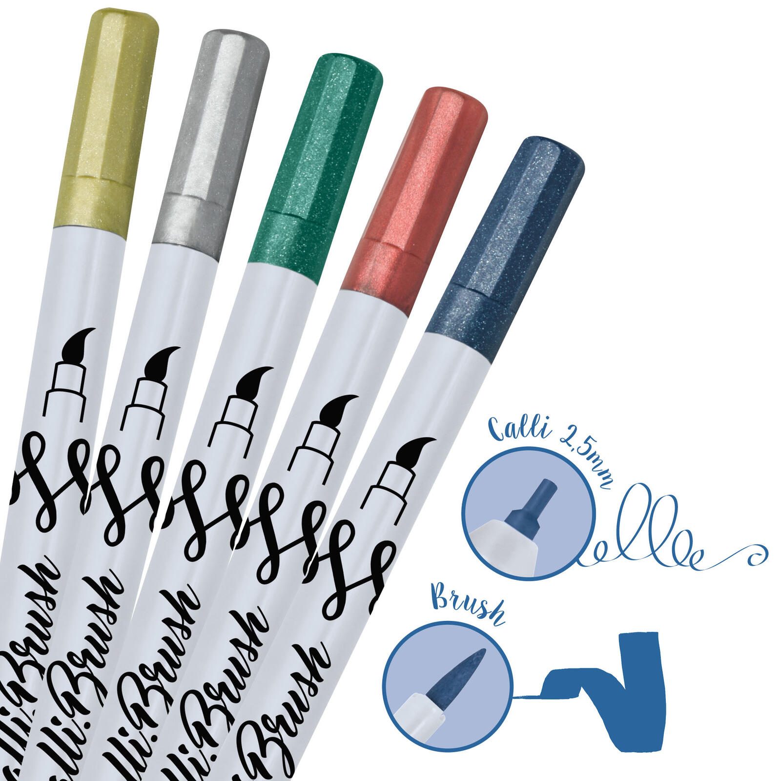 ONLINE® Brush-Pens Mehrfarbig 2.0 mm