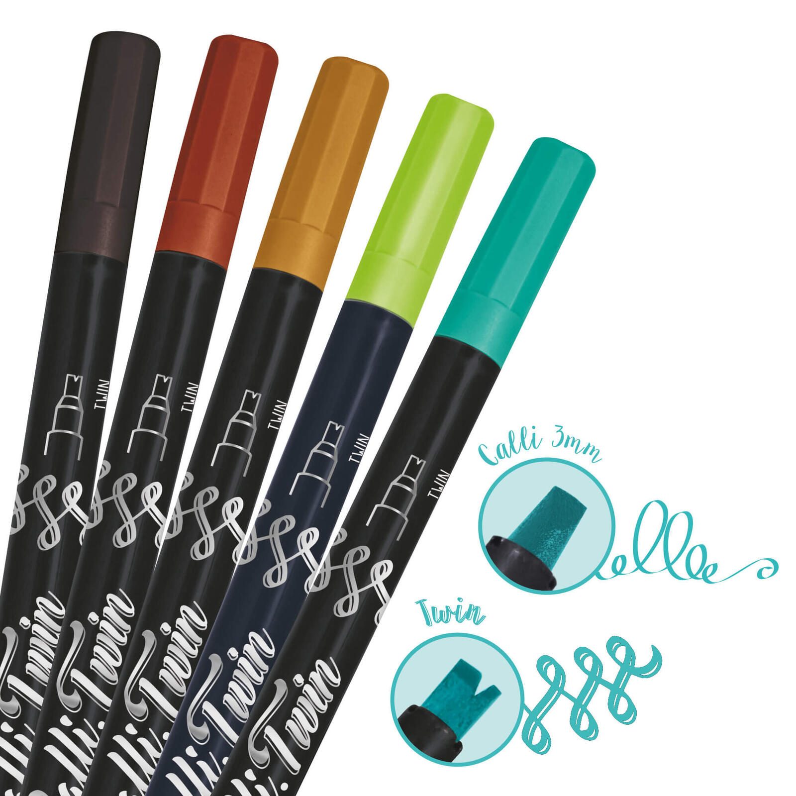 ONLINE® Brush-Pens Mehrfarbig 3.0 mm