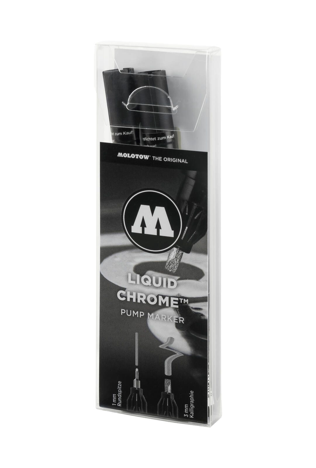 MOLOTOW Liquid Chrome Acrylstifte 1.0 - 3.0 mm Chrom