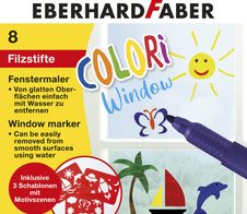 EBERHARD FABER Fenstermalfarben 8 Farben