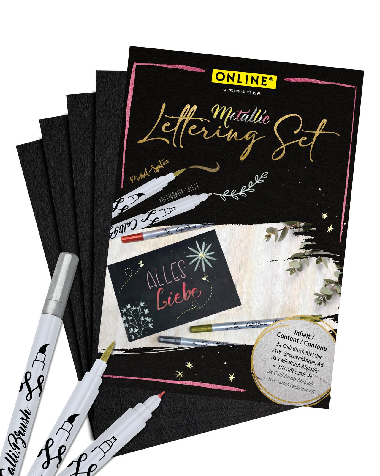 ONLINE® Brush-Pens Mehrfarbig 2.0 mm