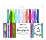 Pentel Brush-Pen-Set Mehrfarbig 0.35 mm