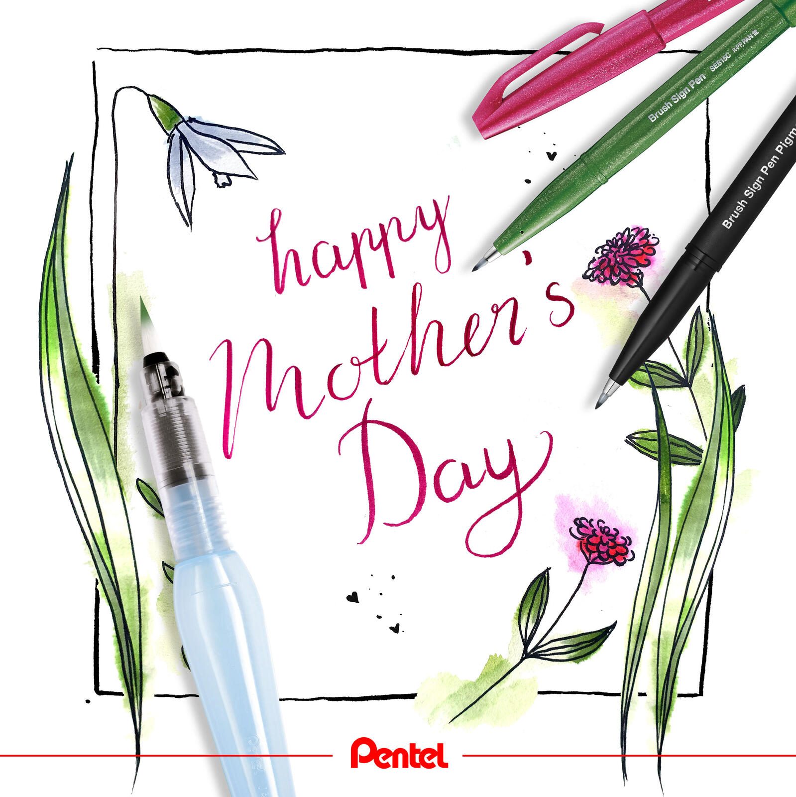 Pentel Brush-Pen Blau