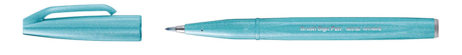 Pentel Brush-Pen Blau 0.35 mm