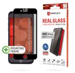 DISPLEX Privacy Panzerglas (10H) für Apple iPhone 6/7/8/SE (2020/2022), Montagerahmen, Privacy Filter