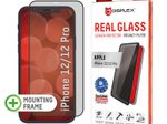 DISPLEX Privacy Panzerglas (10H) für Apple iPhone 12/12 Pro, Eco-Montagerahmen, Privacy Filter