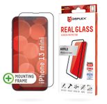 DISPLEX Panzerglas (10H) für Apple iPhone 13 mini, Eco-Montagerahmen, Full Cover