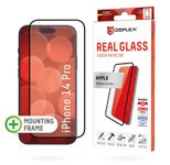 DISPLEX Panzerglas (10H) für Apple iPhone 14 Pro, Eco-Montagerahmen, Full Cover