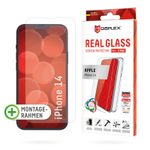 DISPLEX Panzerglas + Schutzhülle für Apple iPhone 14, Eco-Montagerahmen, kratzer-resistent