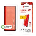 DISPLEX Panzerglas (10H, 2D) für Google Pixel 7, Eco-Montagerahmen, kratzer-resistent