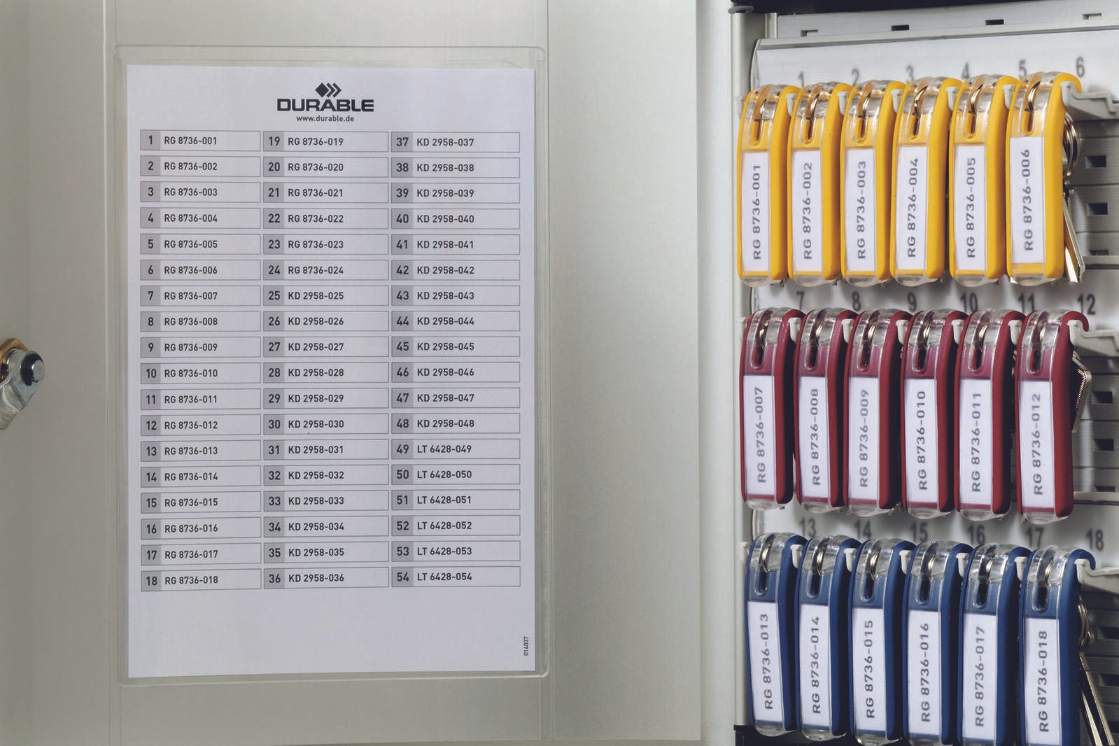 DURABLE Schlüsselkasten   mit 54 Zylinderschloss alu, schwarz