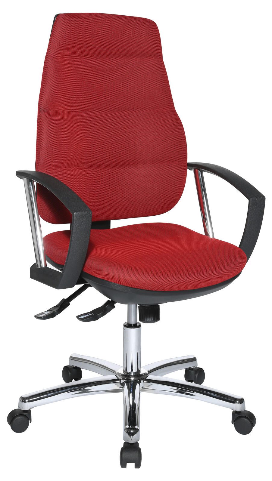 Bürostuhl Unni SY Deluxe rot, Gestell chrom