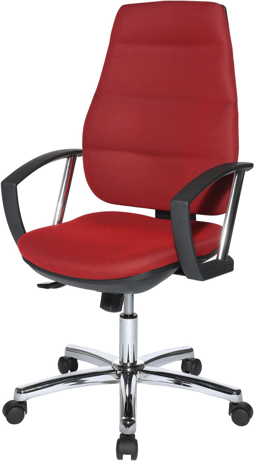 Bürostuhl Unni SY Deluxe rot, Gestell chrom