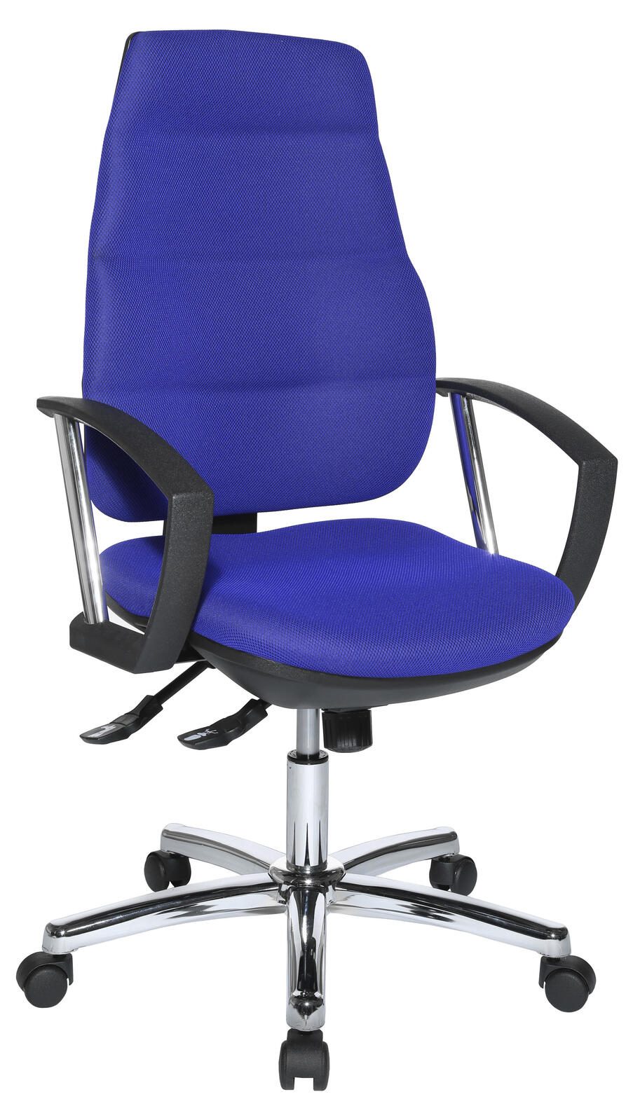 Bürostuhl Unni SY Deluxe blau, Gestell chrom