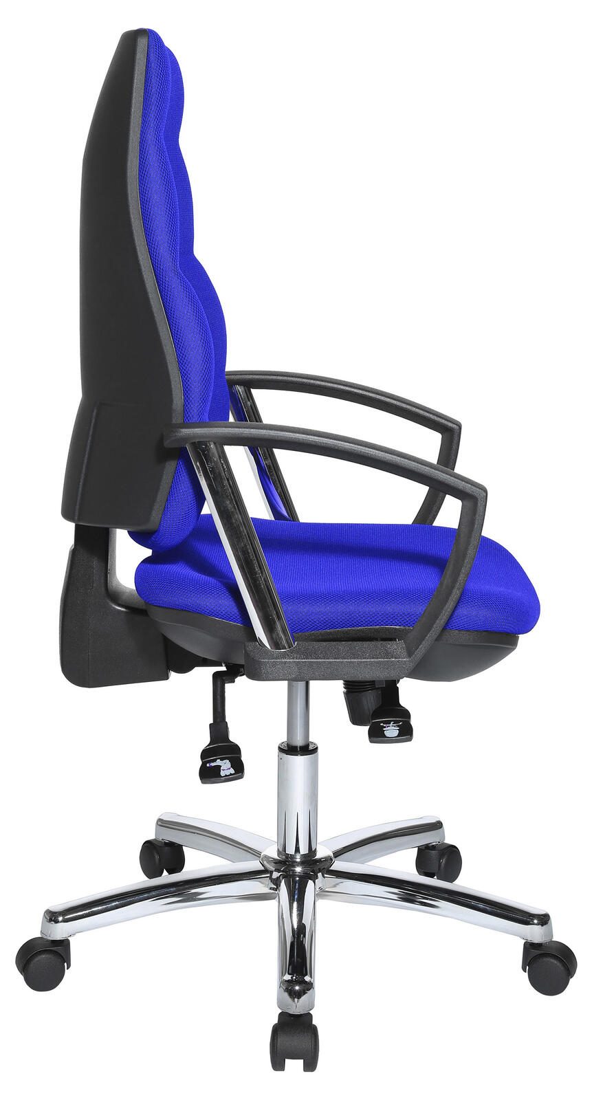 Bürostuhl Unni SY Deluxe blau, Gestell chrom