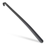 relaxdays Schuhlöffel Metall schwarz
