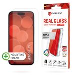 DISPLEX Panzerglas + Schutzhülle für Apple iPhone 15