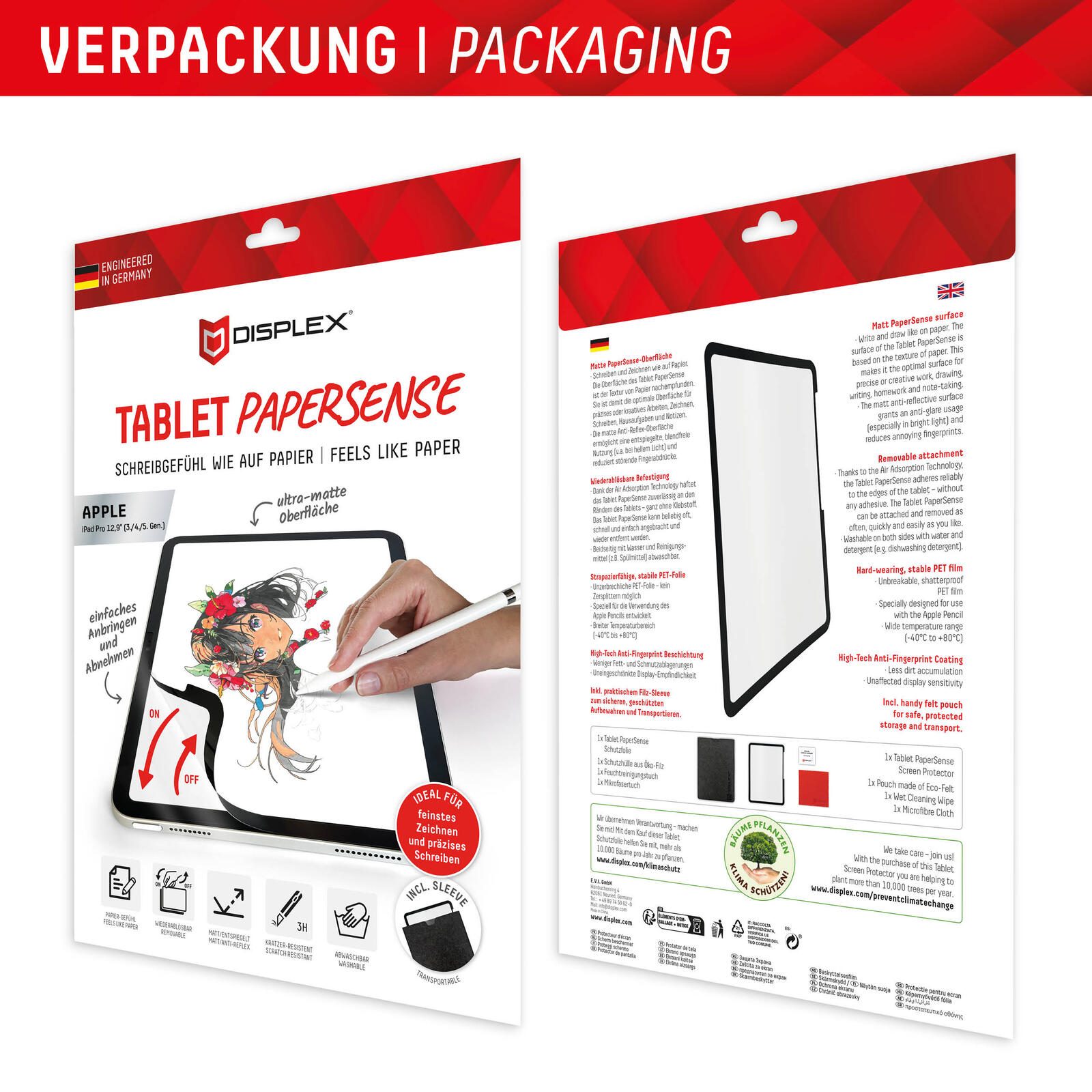 DISPLEX TABLET PAPERSENSE für iPad Pro 12,9'' (3./4./5./6. Gen.)