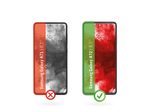 DISPLEX Panzerglas (10H, 2D) für Samsung Galaxy A72, Eco-Montagerahmen, kratzer-resistent