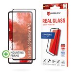 DISPLEX Panzerglas (10H) für Samsung Galaxy A72, Eco-Montagerahmen, Full Cover