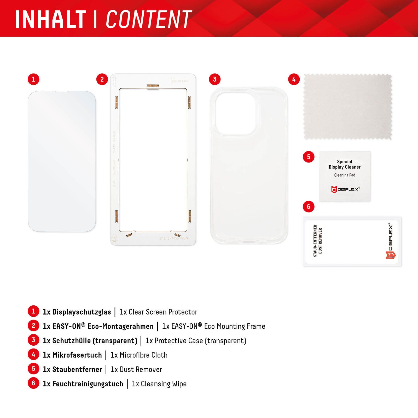DISPLEX Panzerglas + Schutzhülle für Samsung Galaxy S22+/S23+, Eco-Montagerahmen, kratzer-resistent