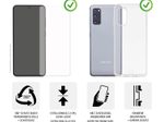 DISPLEX Panzerglas + Schutzhülle für Samsung Galaxy S22+/S23+, Eco-Montagerahmen, kratzer-resistent