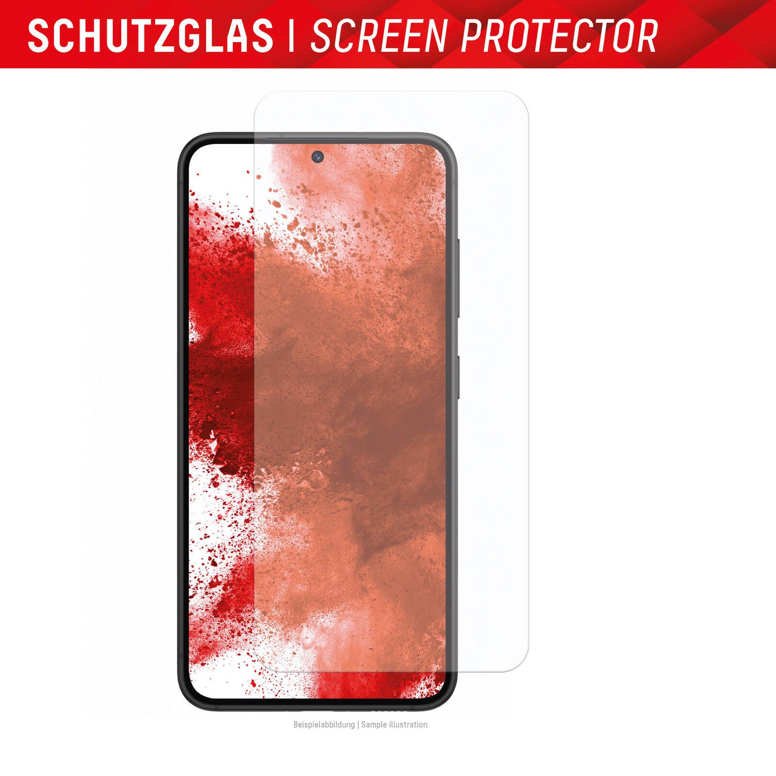 DISPLEX Panzerglas + Schutzhülle für Samsung Galaxy S22+/S23+, Eco-Montagerahmen, kratzer-resistent