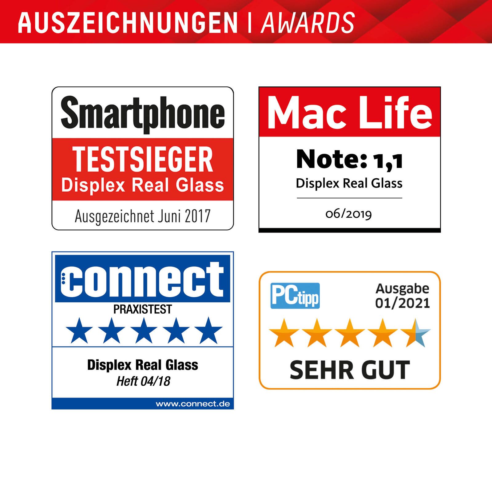 DISPLEX Panzerglas (10H, 2D) für Samsung Galaxy S23 FE, Eco-Montagerahmen, kratzer-resistent