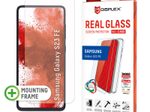 DISPLEX Panzerglas + Schutzhülle für Samsung Galaxy S23 FE, Eco-Montagerahmen, kratzer-resistent