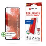 DISPLEX Panzerglas + Schutzhülle für Samsung Galaxy S23 FE, Eco-Montagerahmen, kratzer-resistent