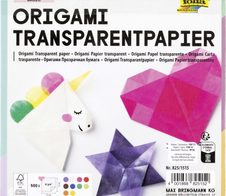folia Faltblätter transparent 15 x 15 cm mehrfarbig 500 Blatt