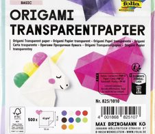 folia Faltblätter transparent 10 x 10 cm mehrfarbig 500 Blatt