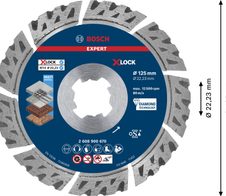 BOSCH Diamant-Trennscheibe 125 mm