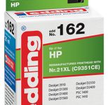 edding Druckerpatrone EDD-162 schwarz kompatibel zu HP 21XL (C9351AE)