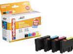 edding Druckerpatronen EDD-407 schwarz, cyan, magenta, gelb kompatibel zu EPSON T0715, 4er-Set