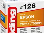 edding Druckerpatrone EDD-126 schwarz kompatibel zu EPSON T0711/T0891