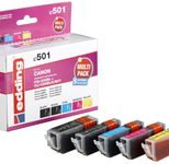 edding Druckerpatronen EDD-501 2x schwarz, cyan, magenta, gelb kompatibel zu Canon PGI-525 BK, CLI-526 BK/C/M/Y, 5er-Set