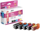 edding Druckerpatronen EDD-501 2x schwarz, cyan, magenta, gelb kompatibel zu Canon PGI-525 BK, CLI-526 BK/C/M/Y, 5er-Set