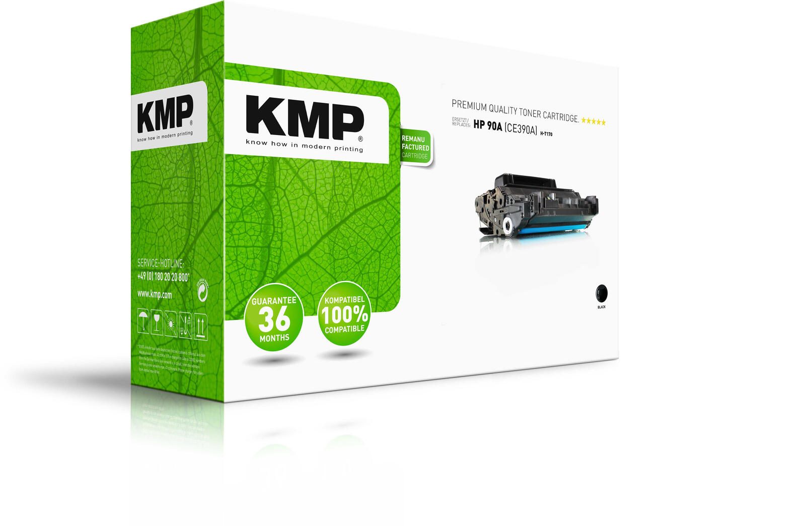 KMP Toner H-T170 schwarz kompatibel zu HP 90A (CE390A)