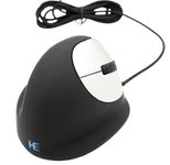 r-go HE Ergo Vertical Mouse Größe M rechts Maus ergonomisch kabelgebunden schwarz, silber