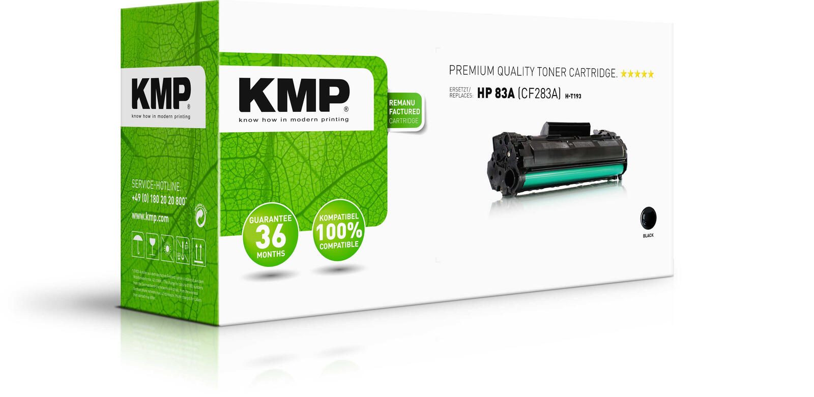 KMP Toner H-T193 schwarz kompatibel zu HP 83A (CF283A)