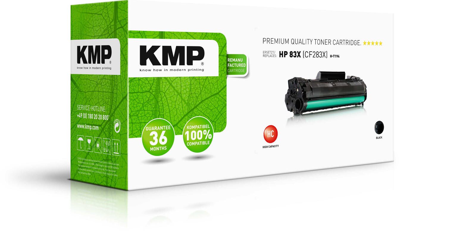 KMP Toner H-T194 schwarz kompatibel zu HP 83X (CF283X)