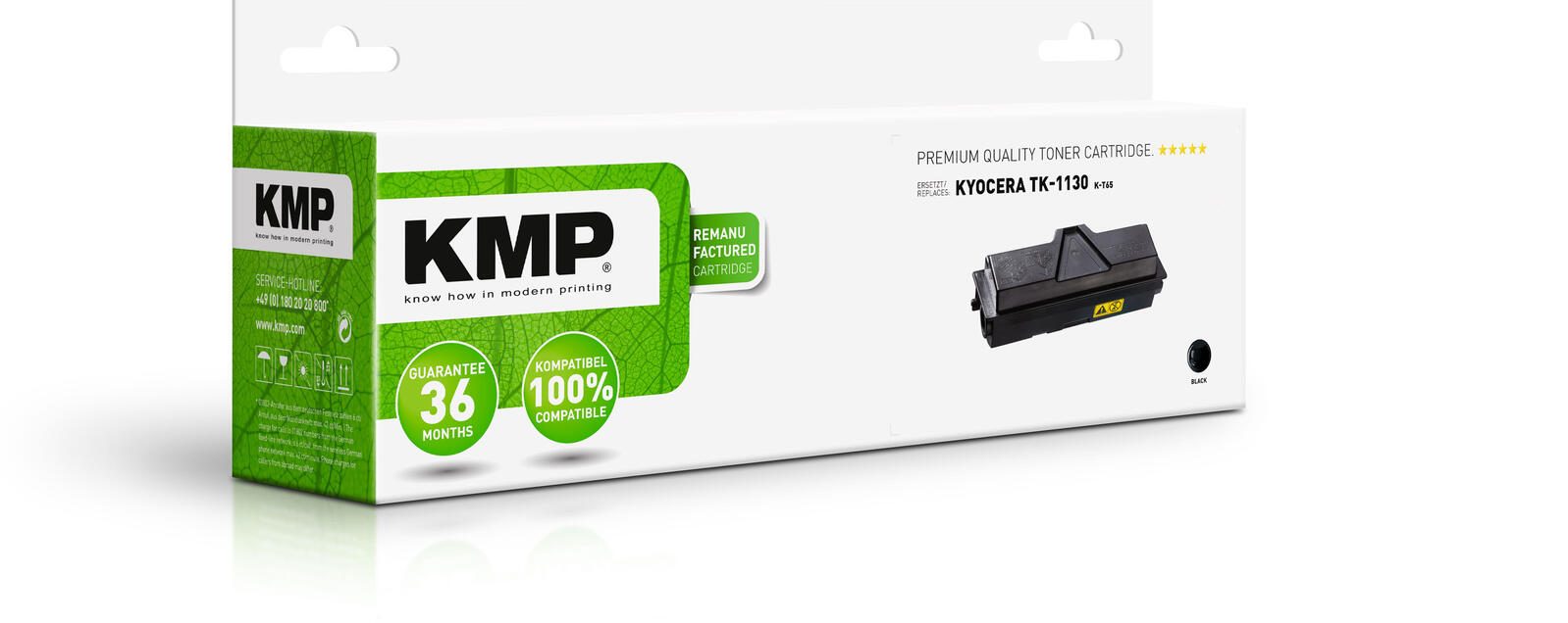 KMP Toner H-T60 schwarz kompatibel zu KYOCERA TK-1130