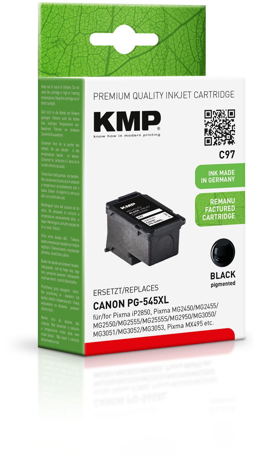 KMP Druckkopf C97 schwarz kompatibel zu Canon PG-545 XL