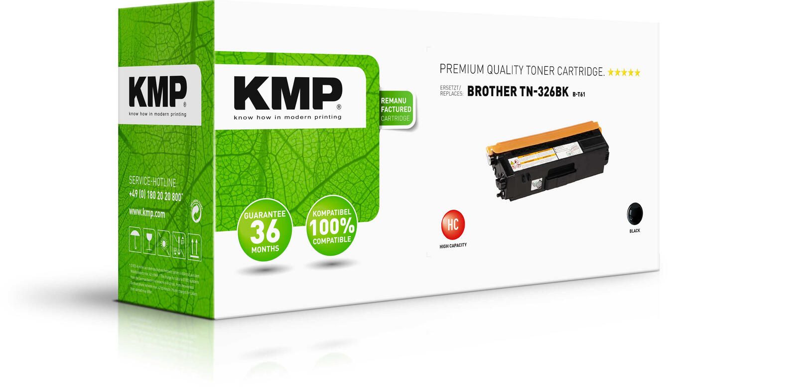 KMP Toner B-T61 schwarz kompatibel zu brother TN-326BK