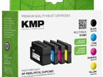 KMP Druckerpatronen H100V schwarz, cyan, magenta, gelb kompatibel zu HP 950XL/951XL (C2P43AE), 4er-Set