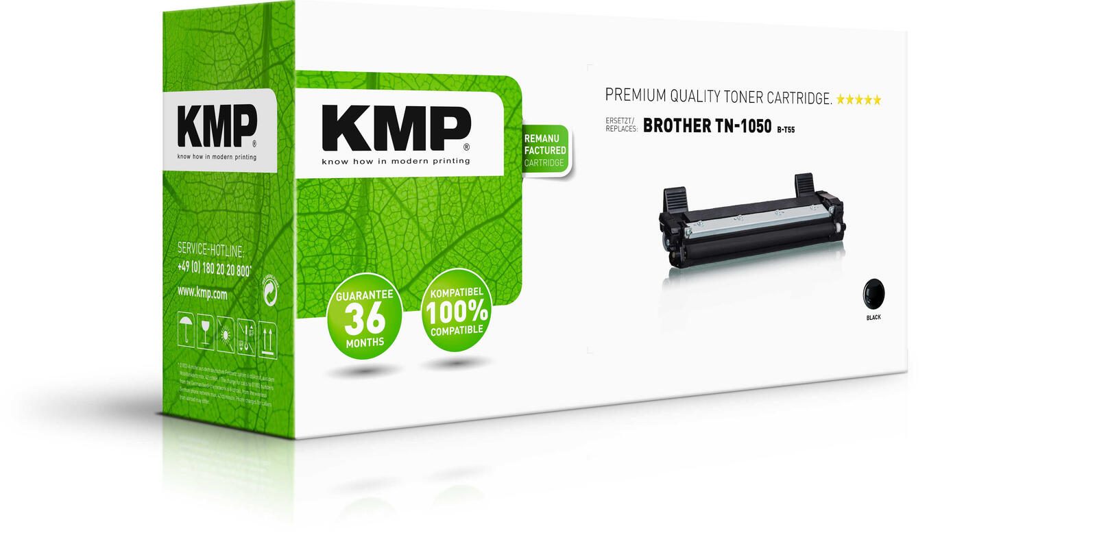 KMP Toner B-T55 schwarz kompatibel zu brother TN-1050