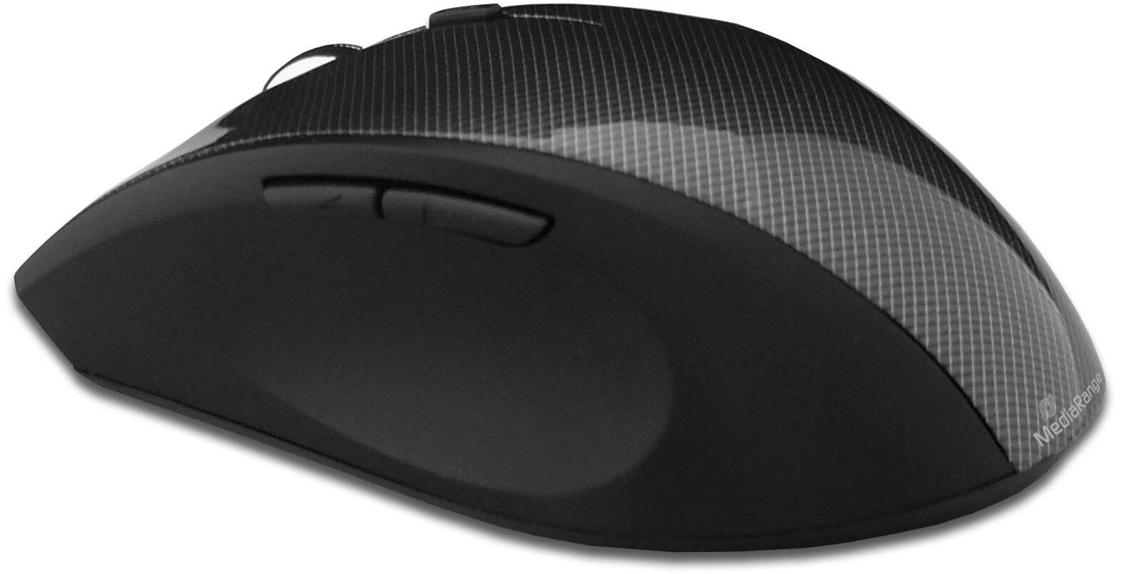 MediaRange MROS207 Maus kabellos Karbon-Optik