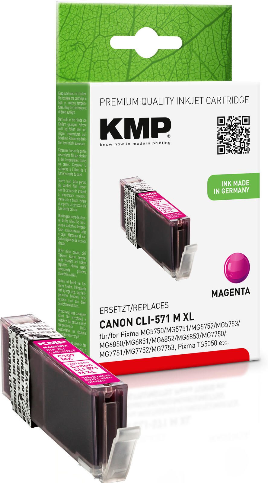 KMP Druckerpatrone C107MX magenta kompatibel zu Canon CLI-571 XL M